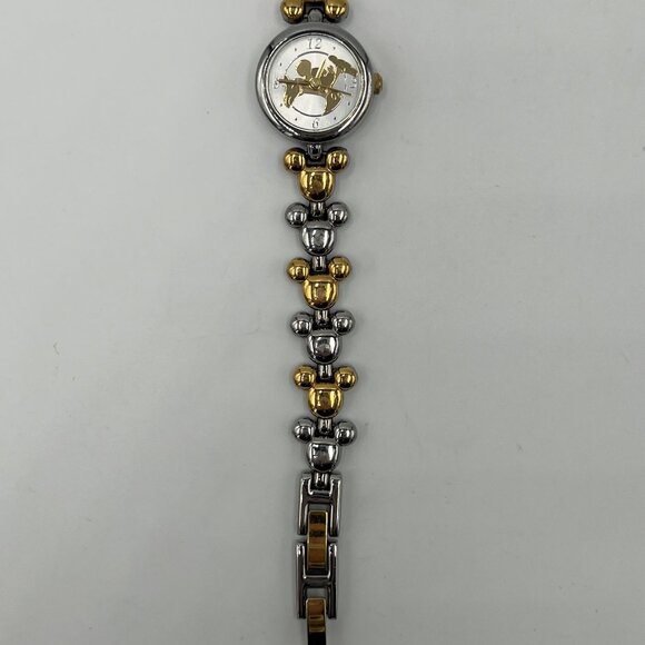 Disney SII Marketing Mickey Mouse Wristwatch MU0188 Gold/Silver Band
